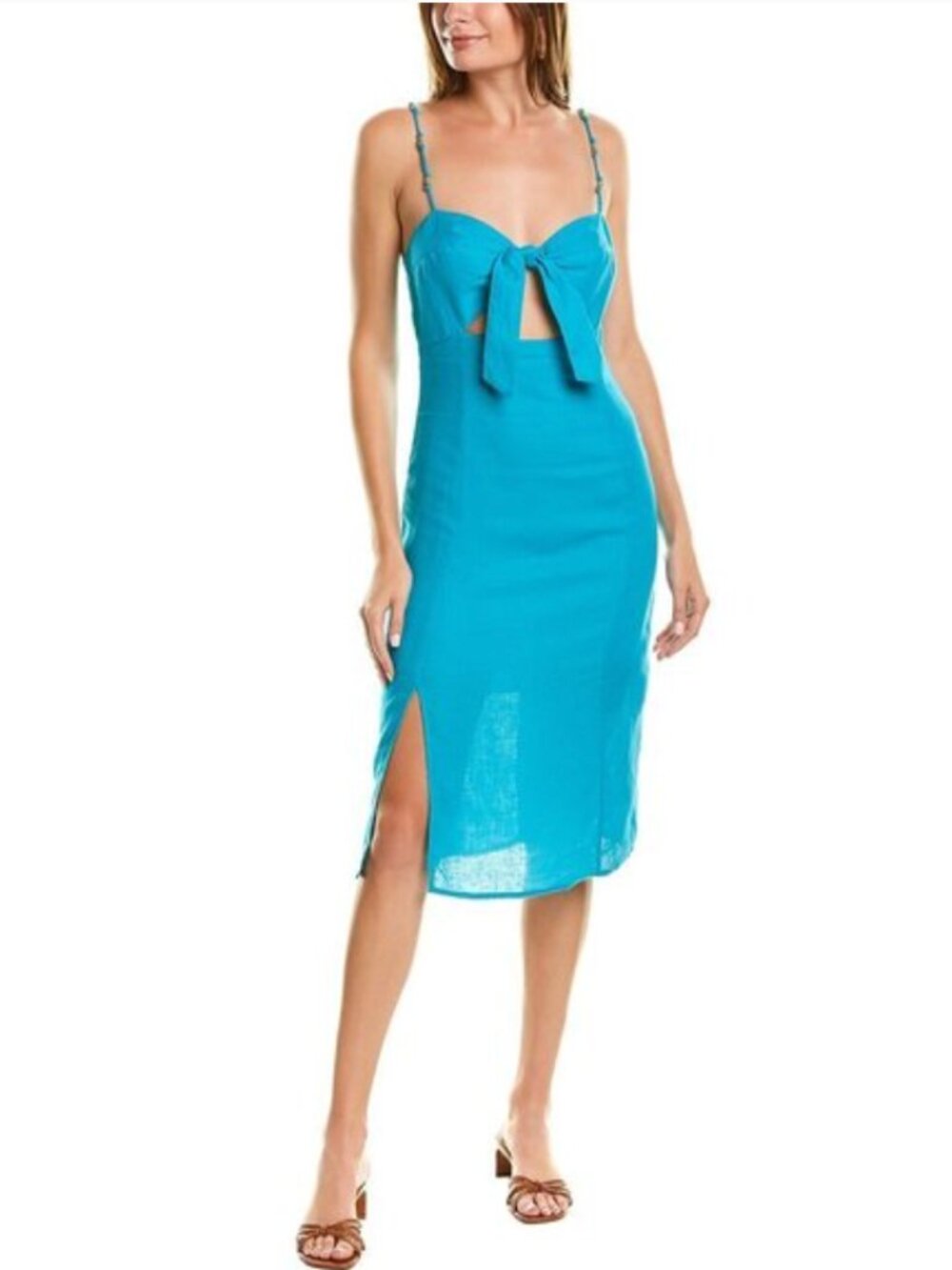 NWT ViX Teresa Midi Dress - Turquoise Blue Size Medium $298